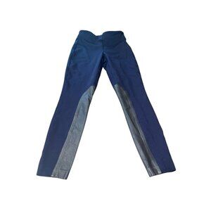 J. CREW Womens Size 2 Navy Blue Black Leather Trim Pixie Jodhpur Pant 28613